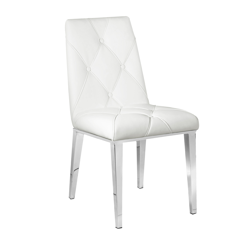 Alison White Leatherette Chair